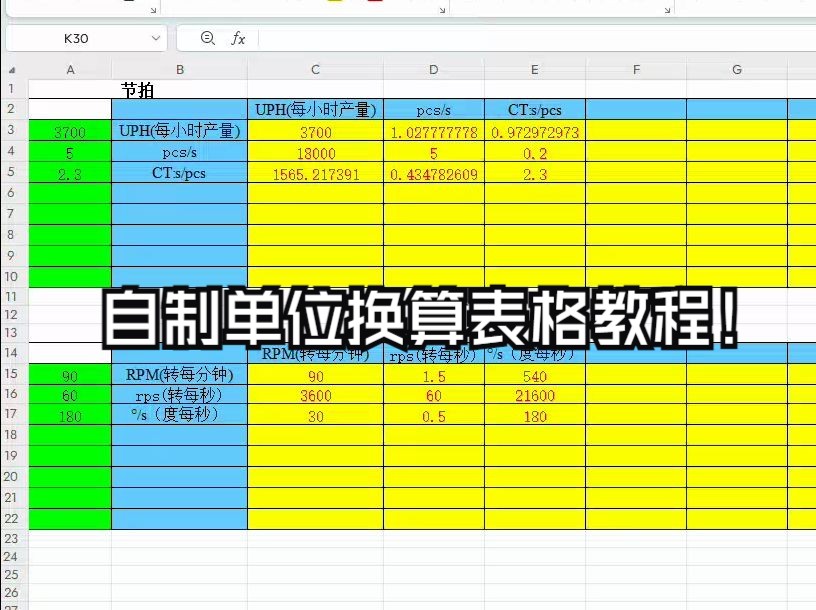 如何自制单位换算表格?哔哩哔哩bilibili