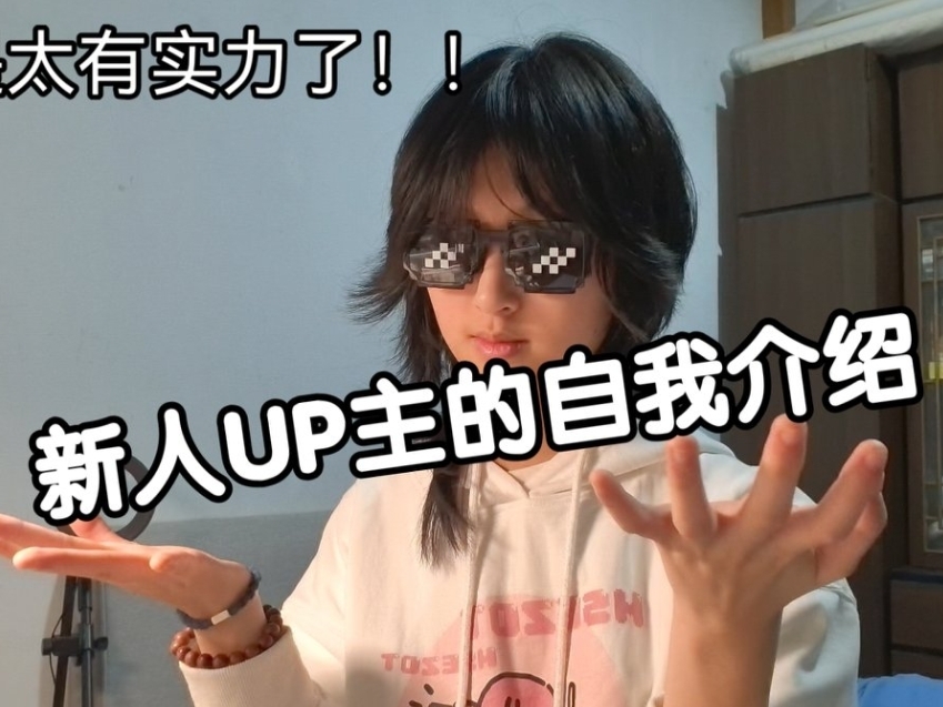 新人up主的自我介绍真是太有实力了！！海报