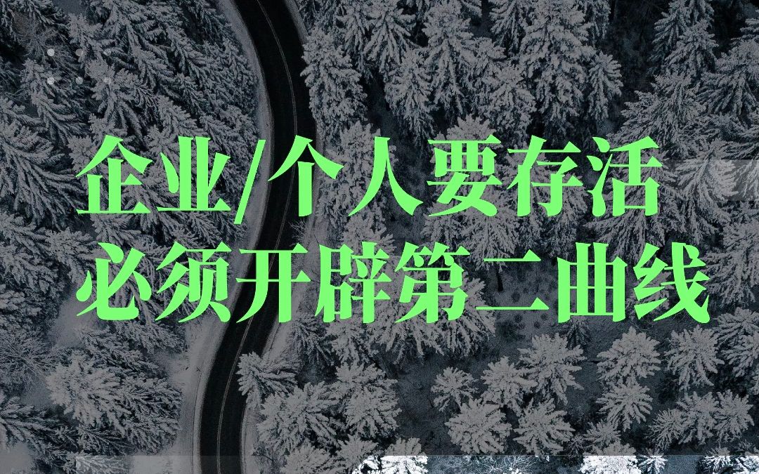 企业个人要存活必须开辟第二曲线【沈帅波】哔哩哔哩bilibili