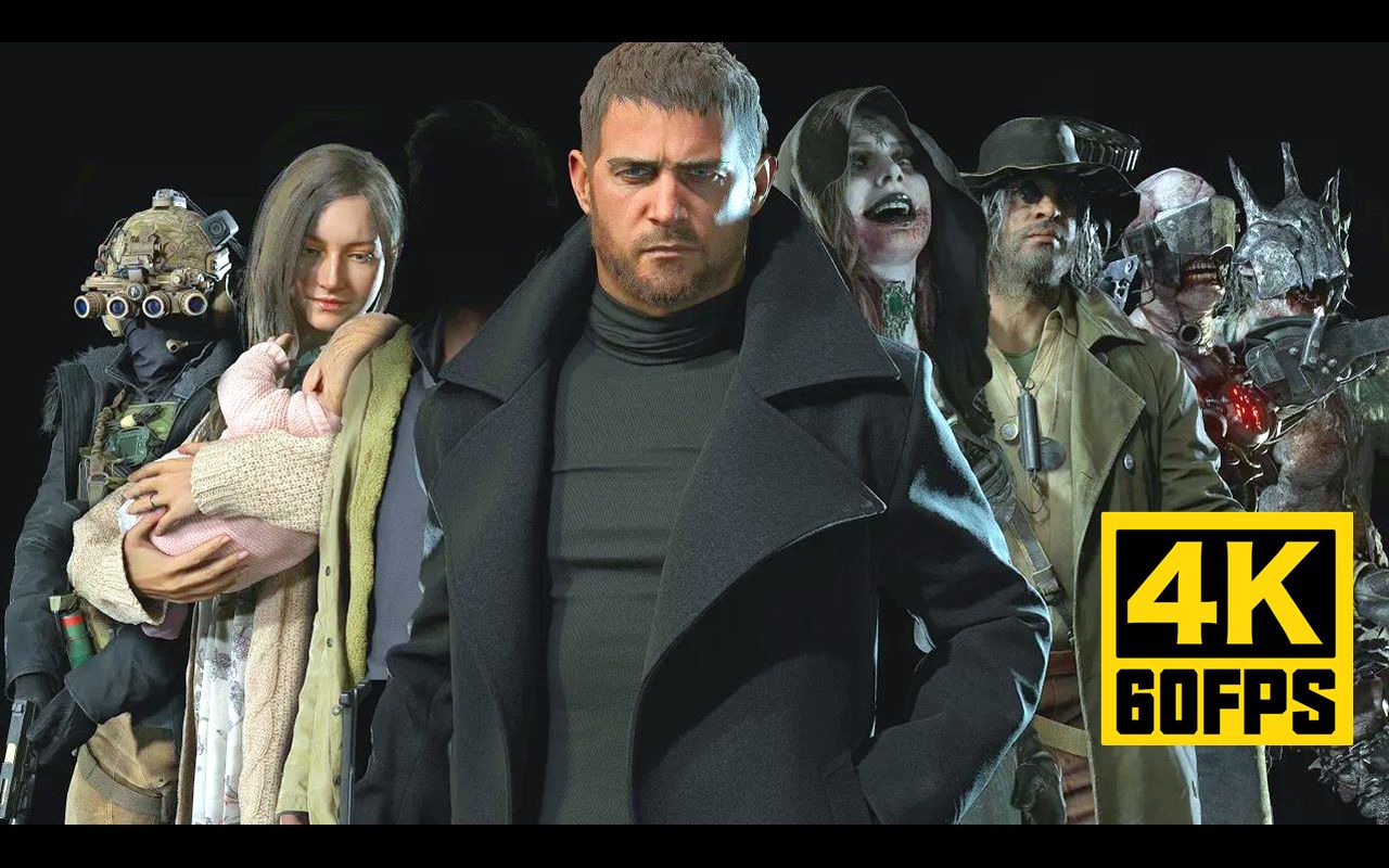 4k60帧ps5生化危机8村庄全角色建模展示