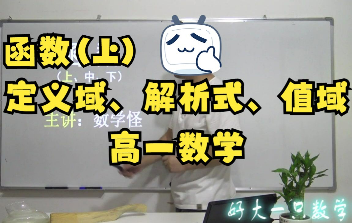 高中数学网课老师:2.3函数定义域解析式值域(上)—高一数学新高考数学好大一只数学怪哔哩哔哩bilibili