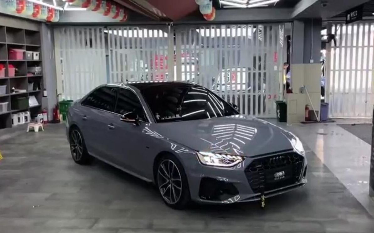 奥迪a4改色最火爆颜色纳多灰车主听说这个色很流行