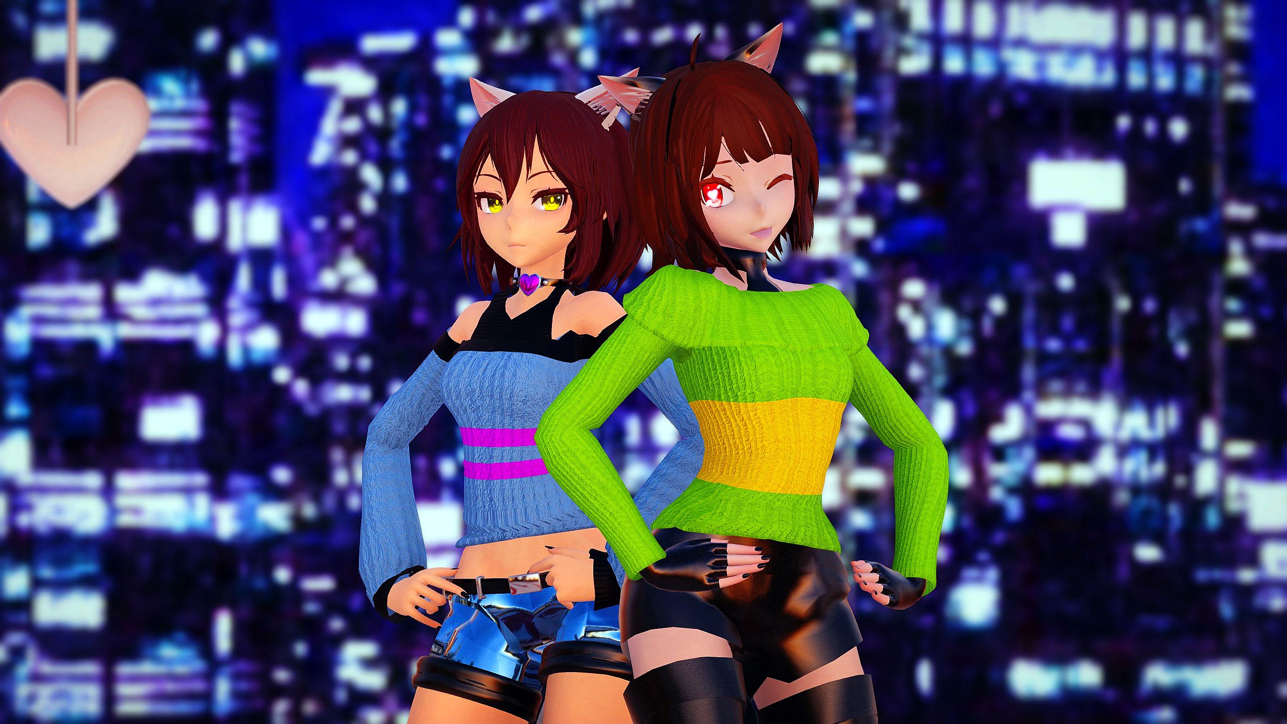 卡哇伊猫耳娘7815chara和frisk热舞视频欣赏!