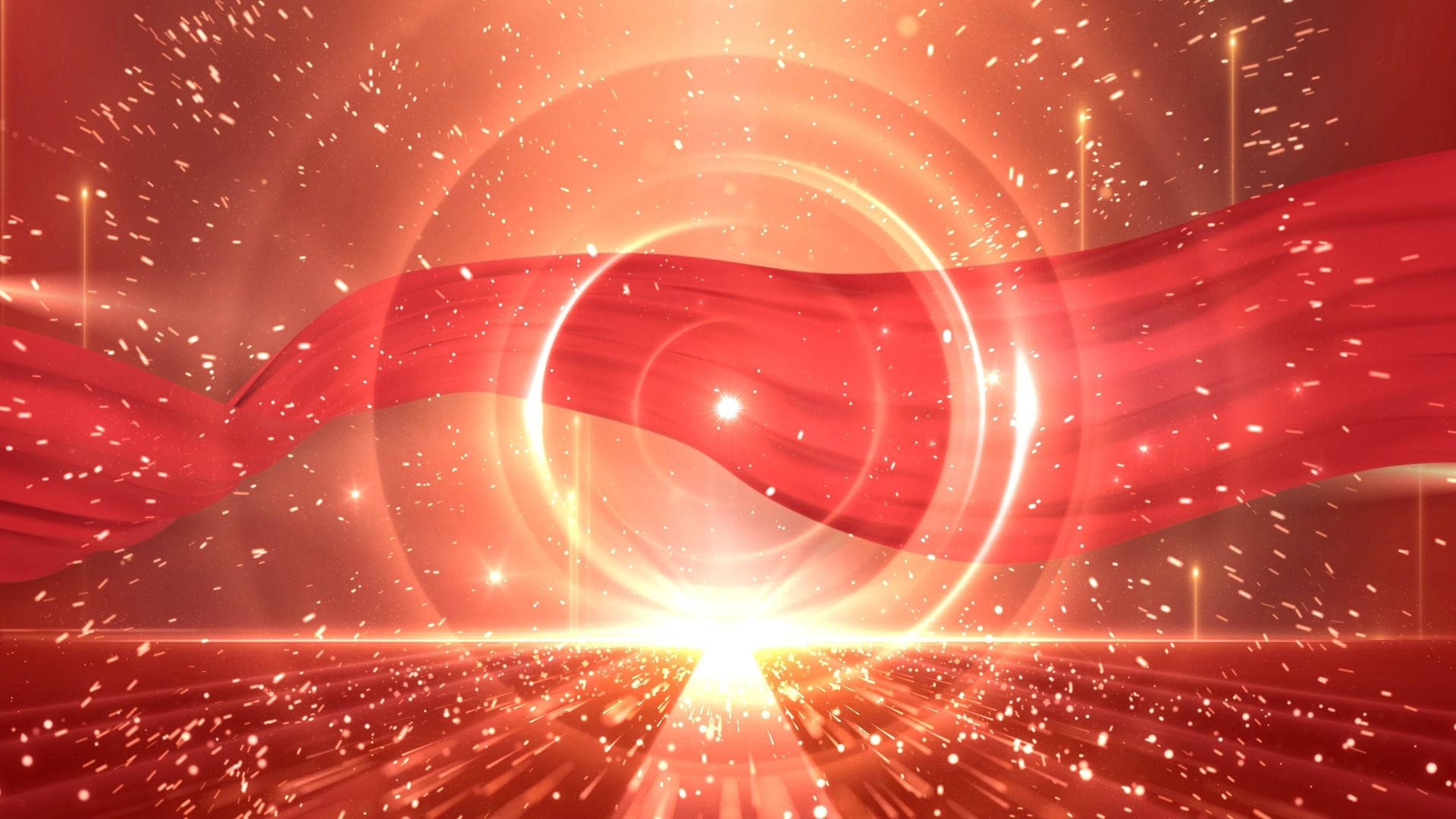 中国红 大气中国风开场片头背景素材,震撼片头素材