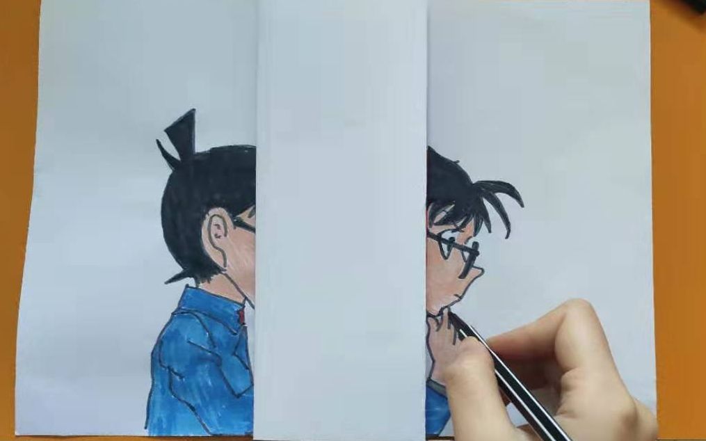 柯南折叠画柯南变脸展开有趣又搞笑