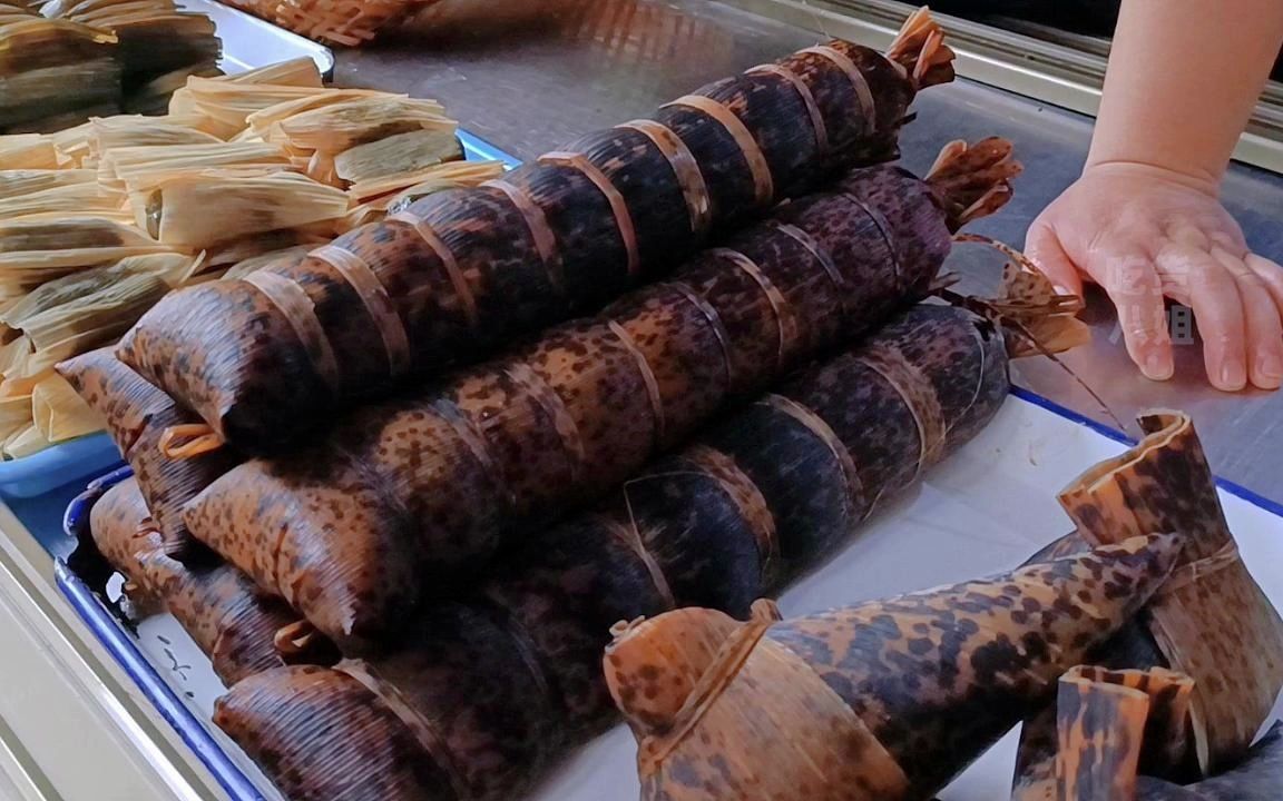 重庆万灵古镇特色美食:艾粑和马脚杆粽子,荣昌乡村特色小吃