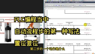 PLC编程当中 自动流程步的第一种写法    置位复位
