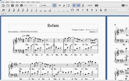 《Refain》钢琴打谱哔哩哔哩bilibili