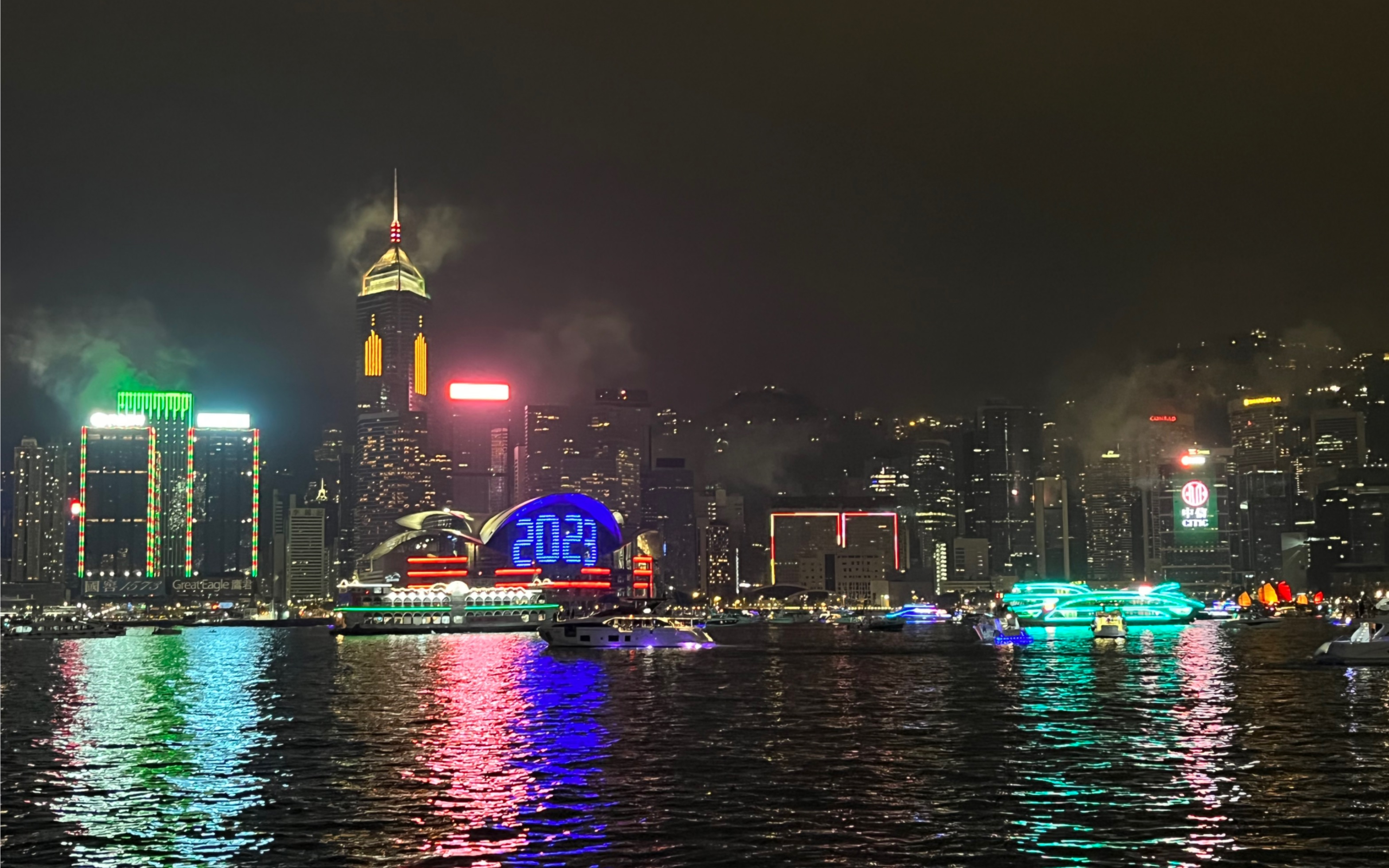 2023香港维多利亚港跨年烟花