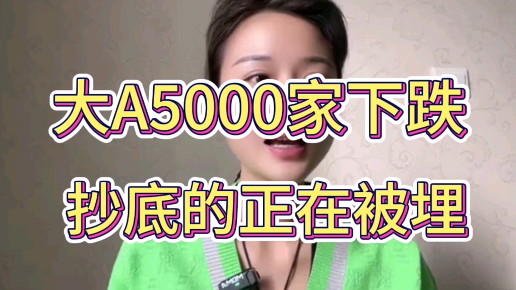 大A5000家下跌,抄底的正在被埋!哔哩哔哩bilibili