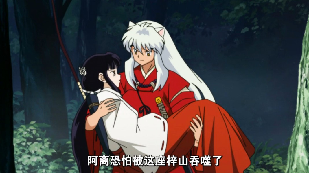 第两百零四集,阿离成功取走了梓山灵庙的弓,然而奈落却开始了对桔梗的