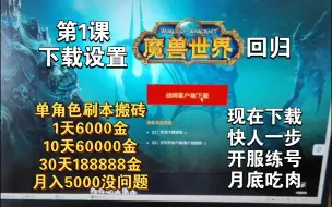 Download Video: 第一课-魔兽世界游戏搬砖下载插件调试嘴对嘴攻略教学