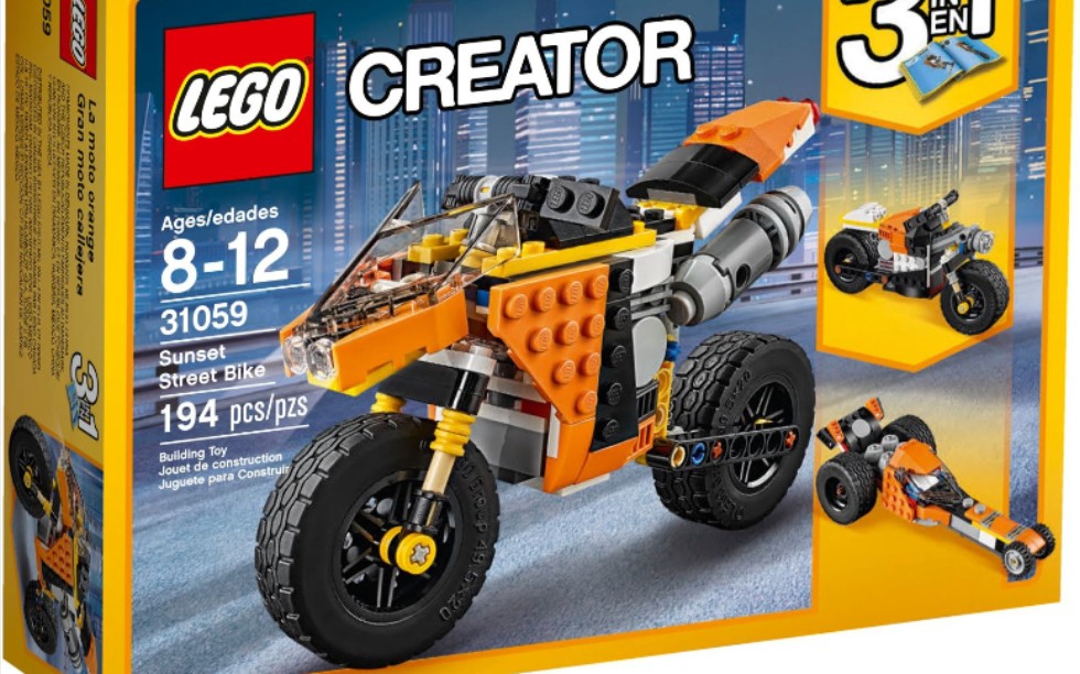 乐高 创意百变 31059 落日街头摩托车 速组评测_哔哩哔哩 (゜-゜)つロ