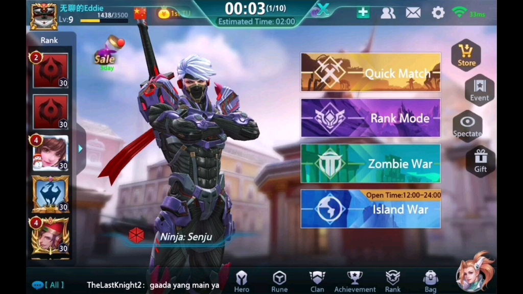 无聊的eddie枪神对决国际服千手senju第三期