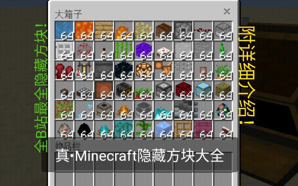 Minecraft BE隐藏方块大全！ - 哔哩哔哩