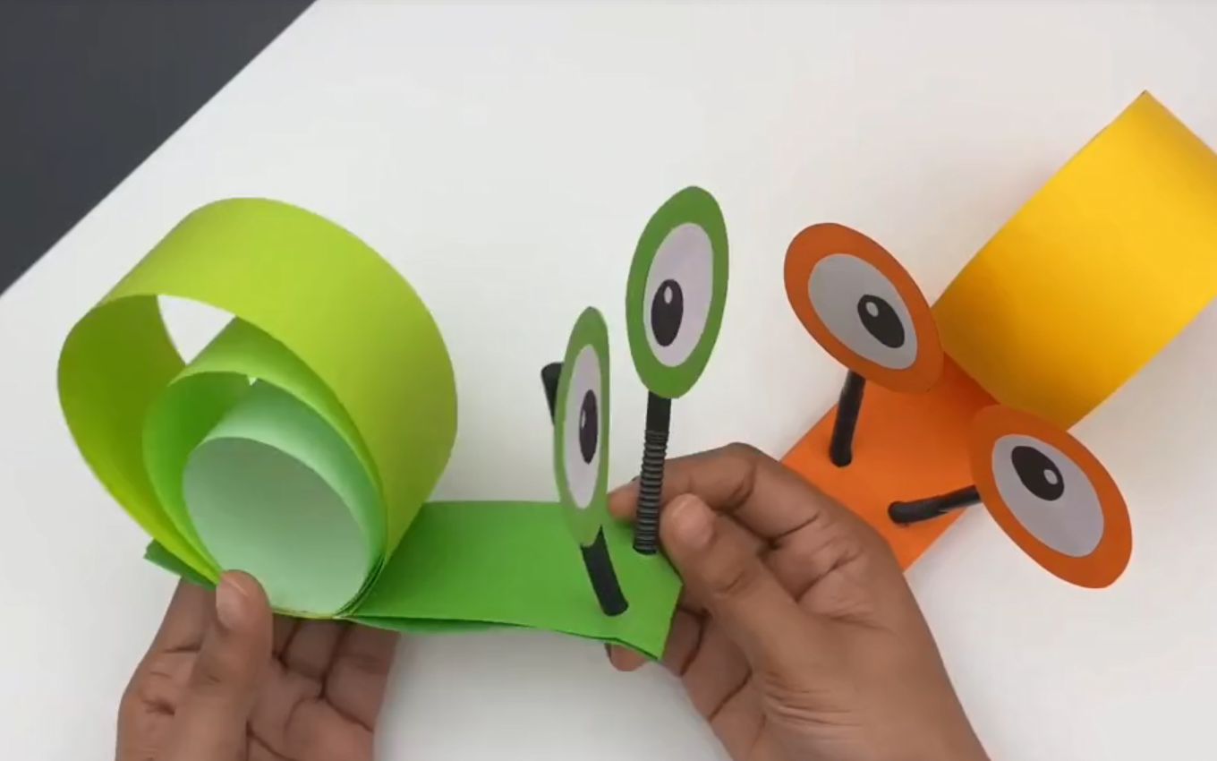 【折纸教程】今天我们折一只会动的蜗牛,太可爱了,快来和我学一学吧!