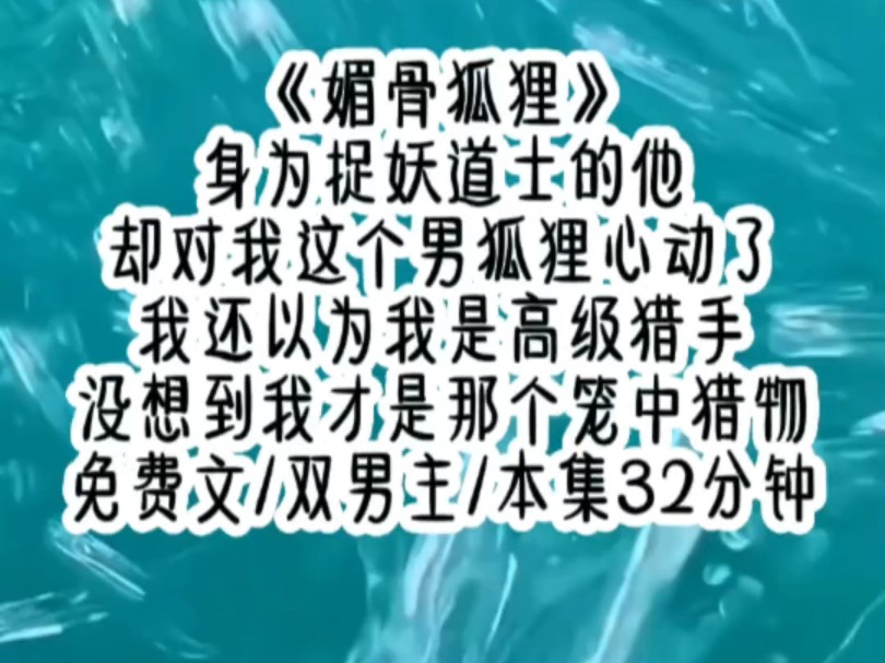 《媚骨狐狸》双男主 免费文 身为捉妖道士的他,却对我这个男狐狸心动了,我以为我是高级猎手,没想到我才是那个笼中猎物哔哩哔哩bilibili