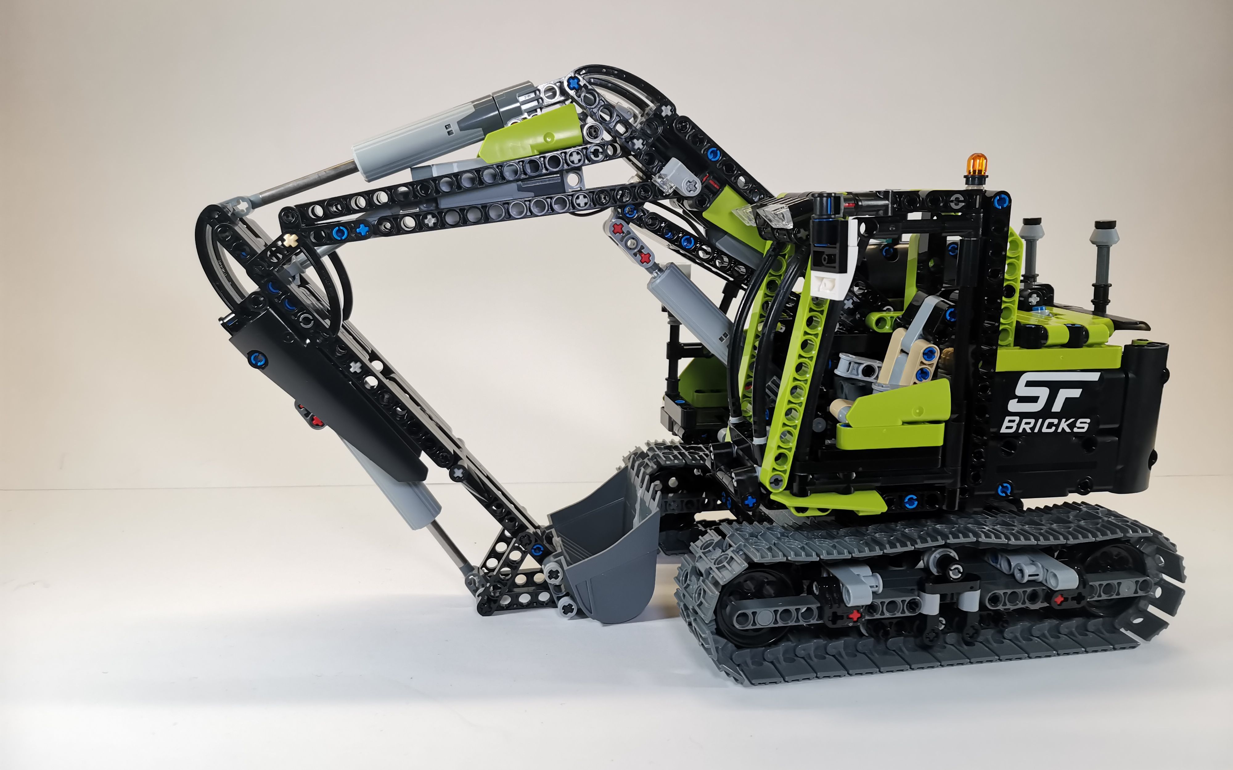 绿色小型挖掘机 lego乐高 technic科技/机械 moc