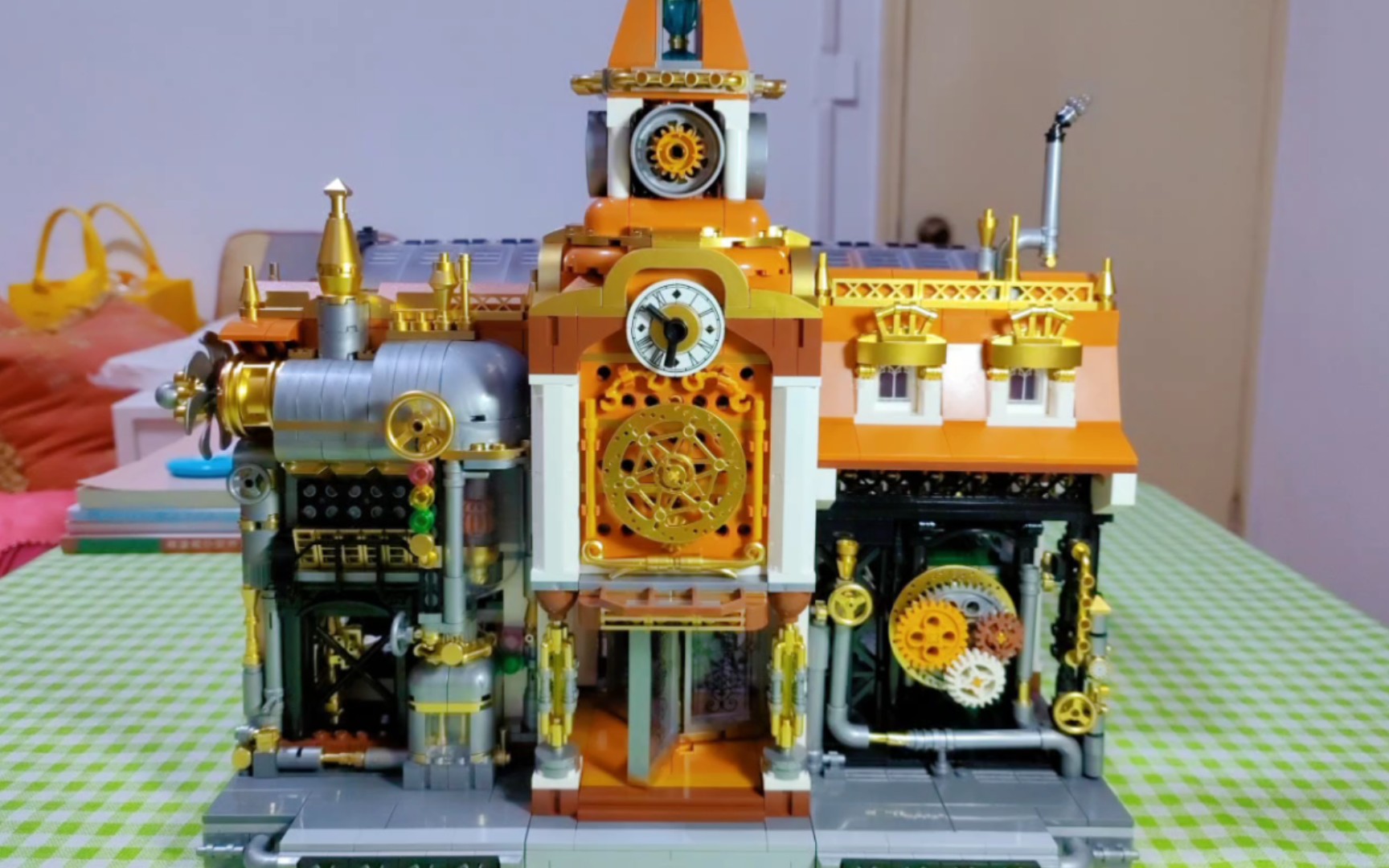 拼奇积木之蒸汽朋克火车站