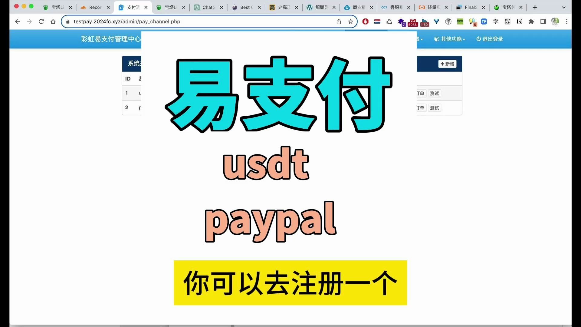 易支付搭建與對接指南:全面支持usdt和paypal,實現多