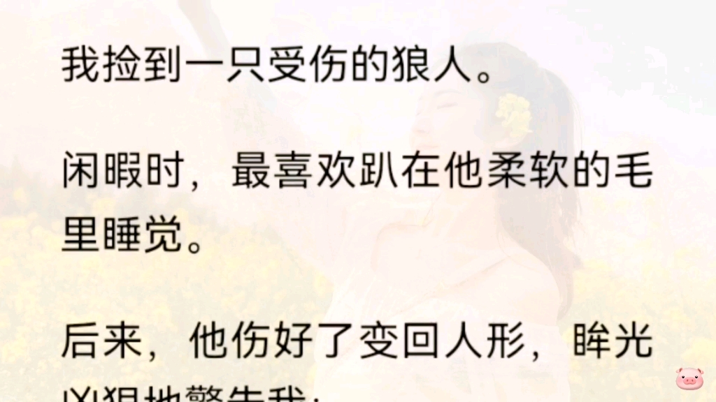 [图]（全文）我捡到一只受伤的狼人。闲暇时，最喜欢趴在他柔软的毛里睡觉。后来，他伤好了变回人形，眸光凶狠地警告我