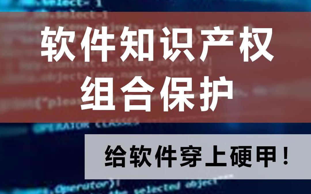 软件知识产权组合保护,给软件穿上硬甲!哔哩哔哩bilibili