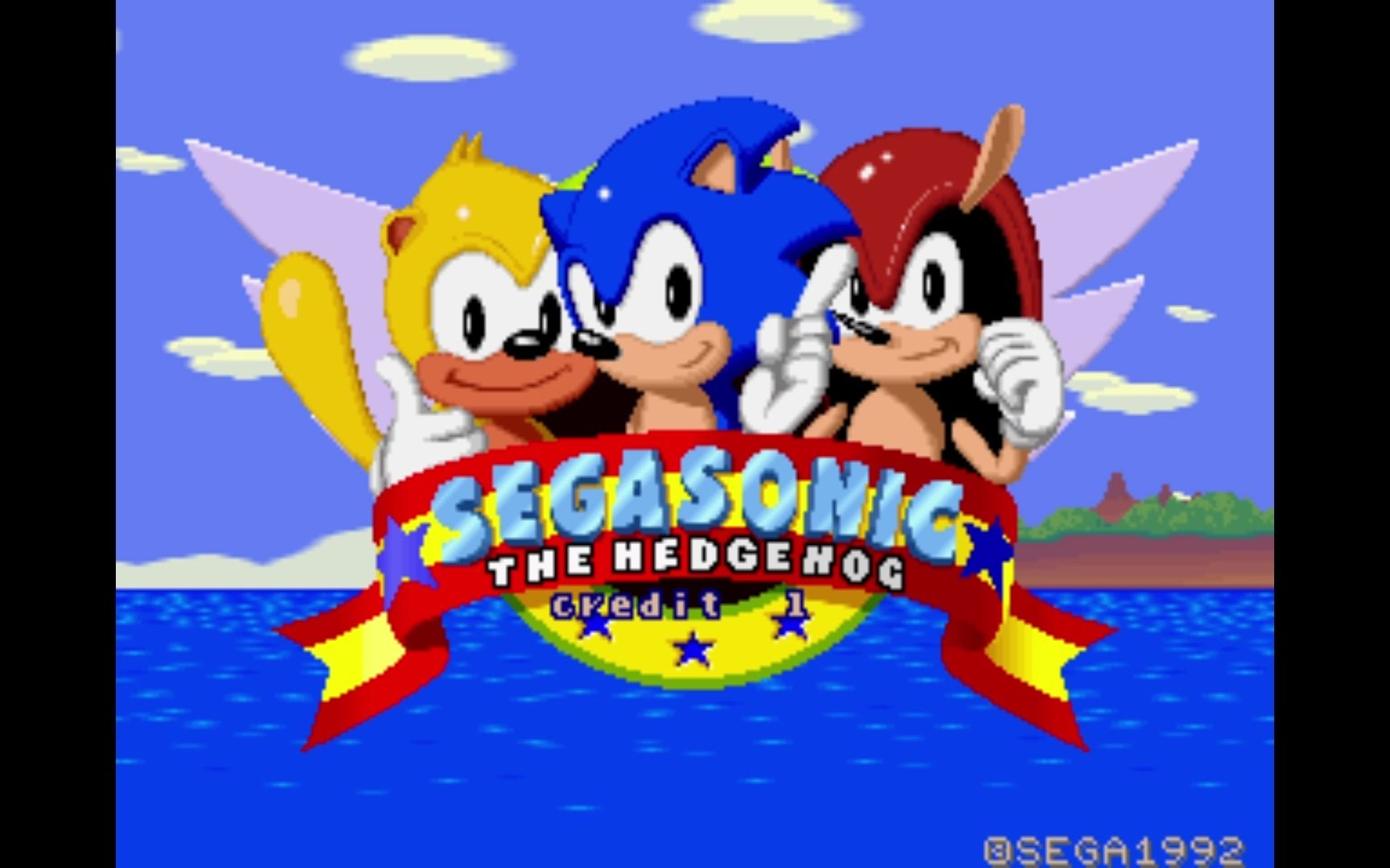 [图]《Sonic Arcade (Arcade, 1992)》索尼克街机版全流程~ 附带英语翻译和最终通关失败画面嘿嘿嘿