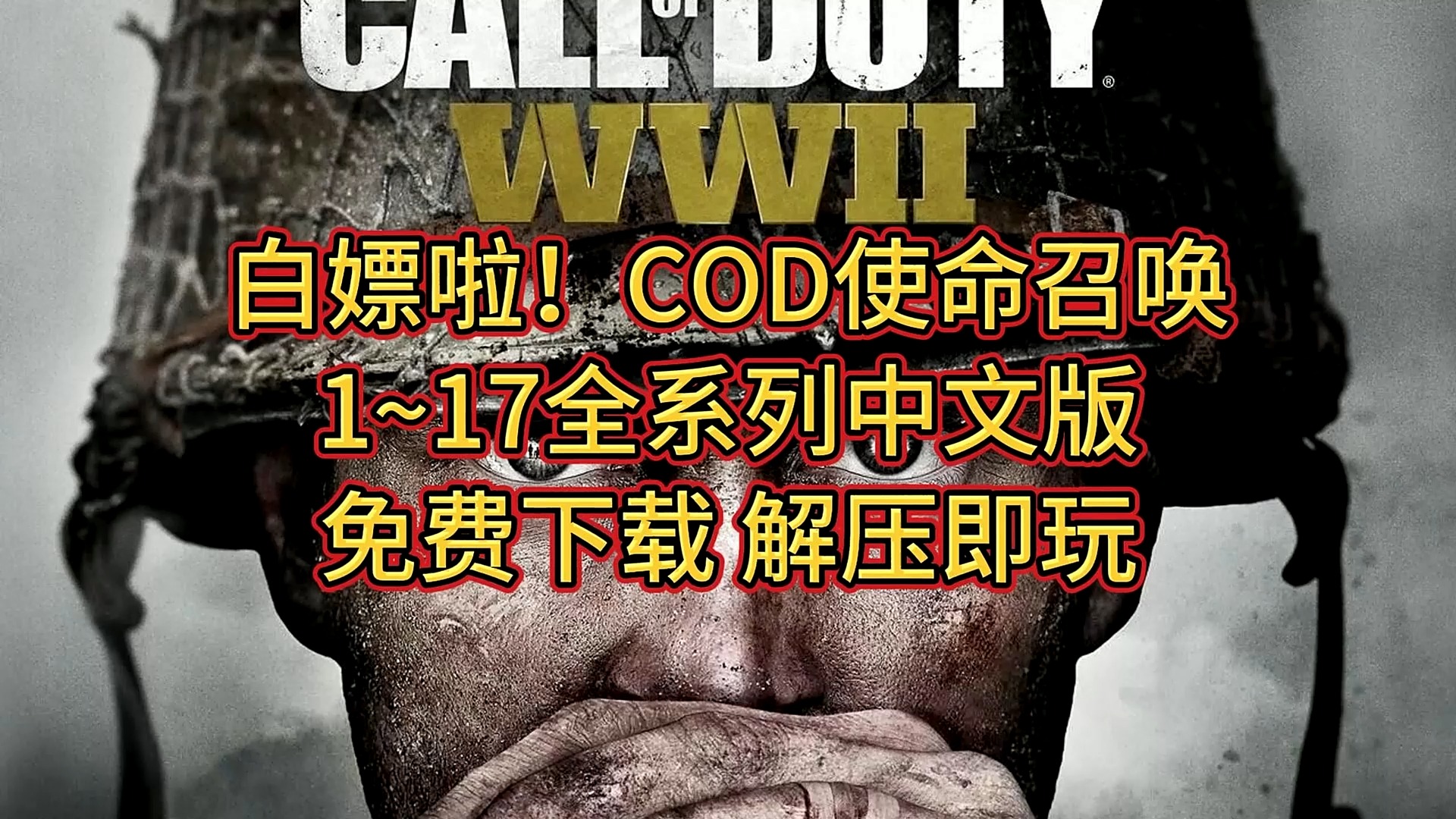 [图]白嫖啦！COD使命召唤1~17全系列中文版 免费下载 解压即玩 超好玩游戏