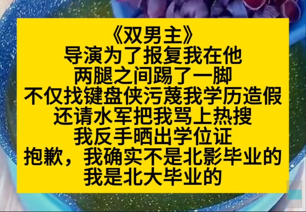 双男主 导演为了报复我踢了他一脚,找键盘侠污蔑我学历造假,我:呵呵……小说推荐哔哩哔哩bilibili