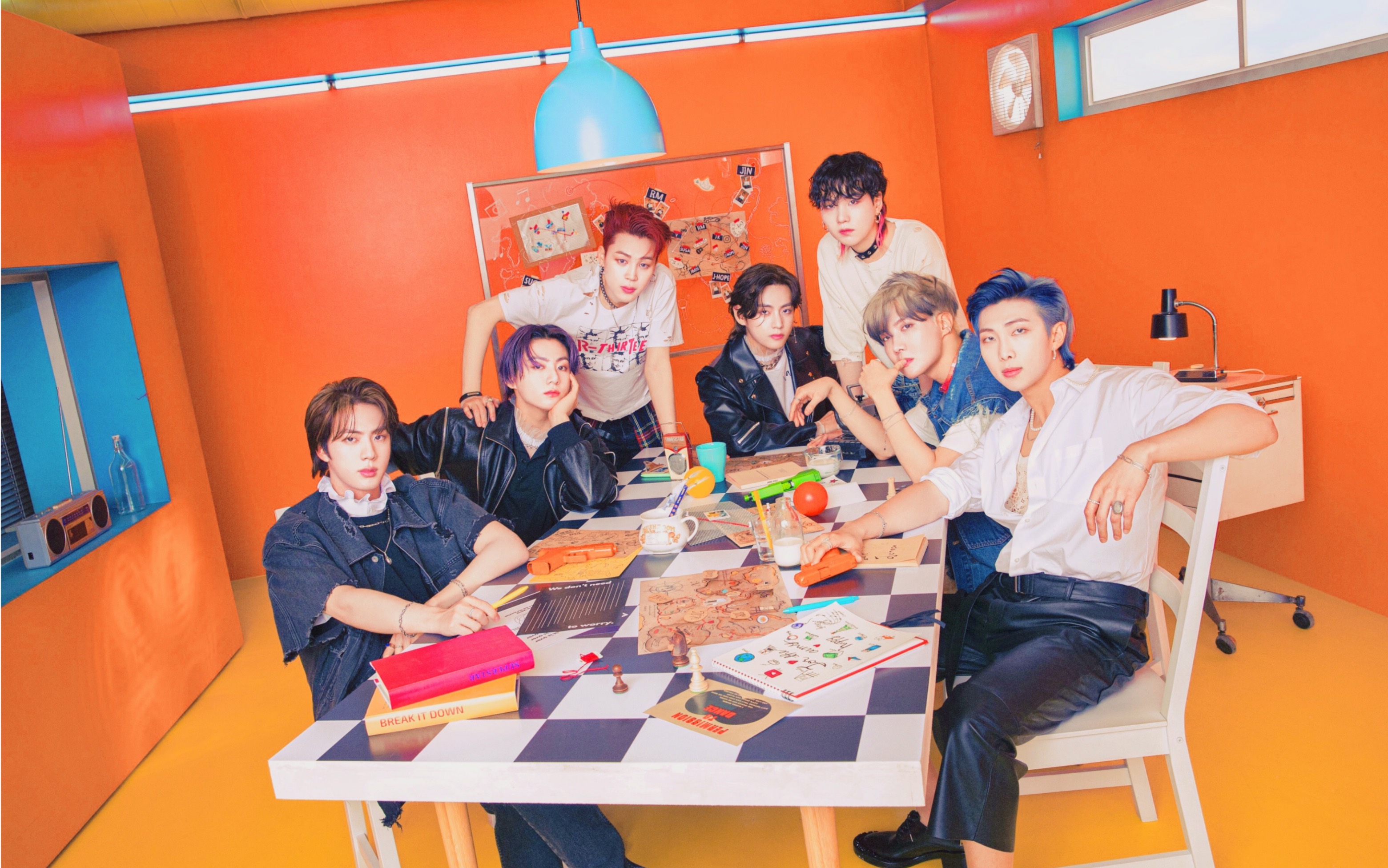 防弹少年团butter专辑开箱大黑不洗牌