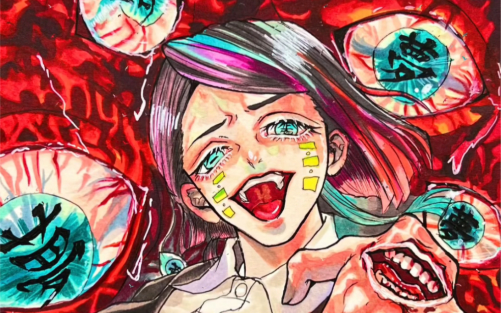 【马克笔手绘】鬼灭之刃-魇梦