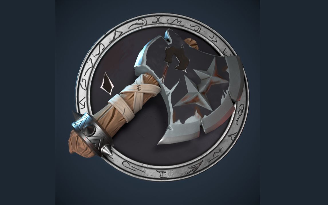 3d建模一把斧头,次世代全流程制作(模型 uv 材质)小白入门必学案例!