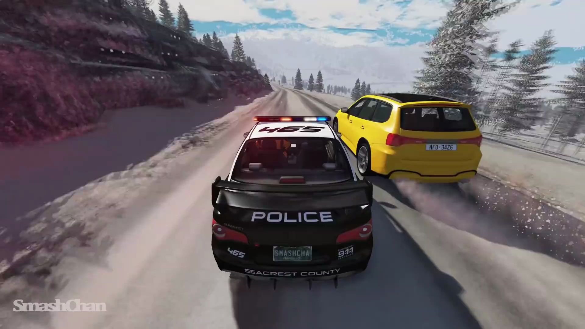 警车追逐36beamngdrivesmashchan