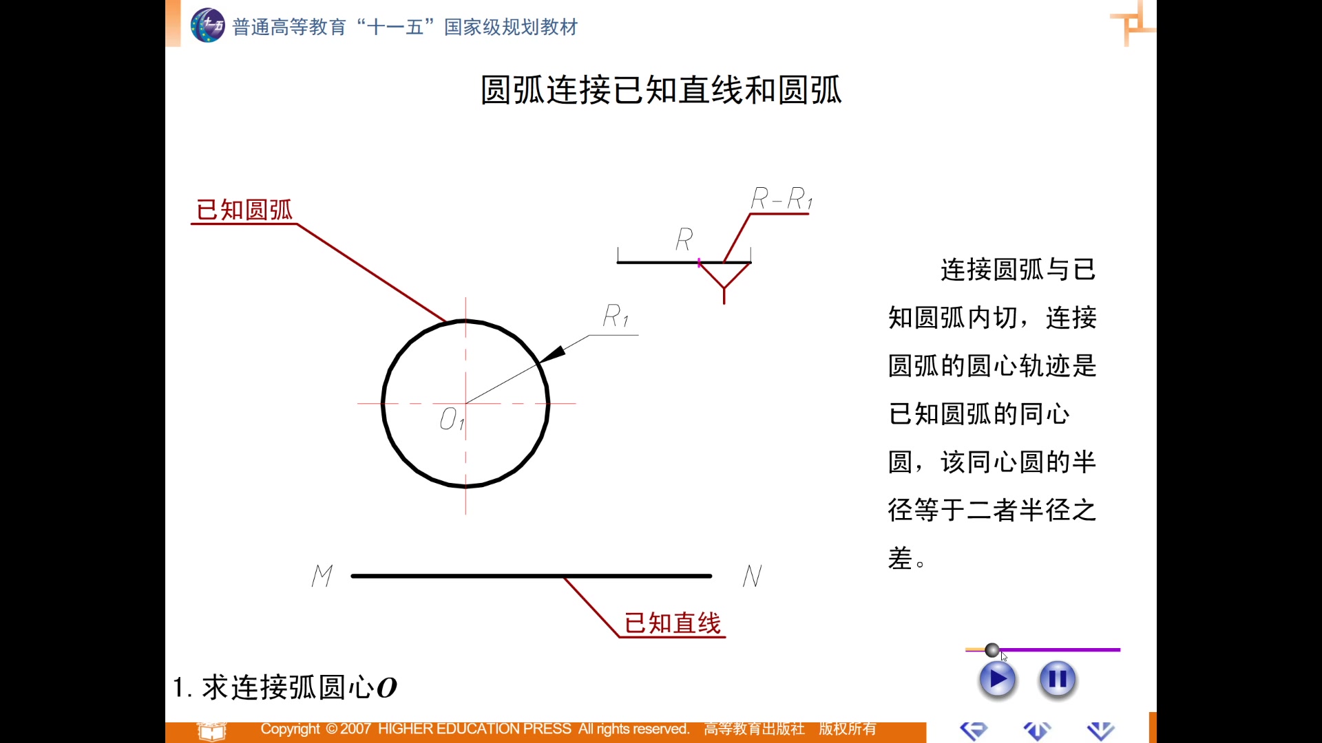 [图]工程制图与CAD 第五小节 - 圆弧连接