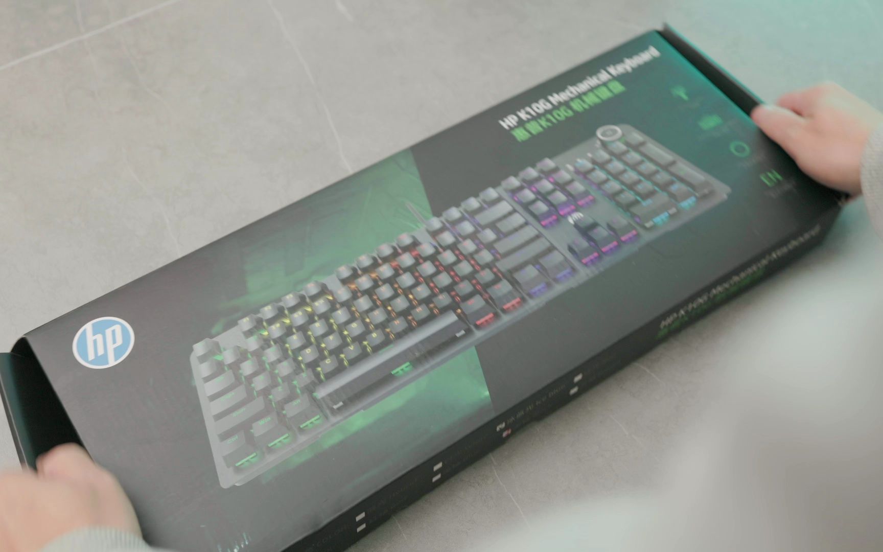 【4k60】带音量旋钮的键盘——hp惠普k10g机械键盘 开箱