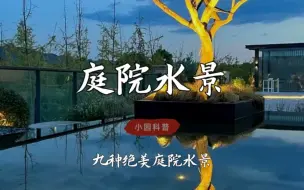 Télécharger la video: 九种绝美庭院水景，你认识几种？#景观设计#水景#镜面#水幕#跌水#公共空间