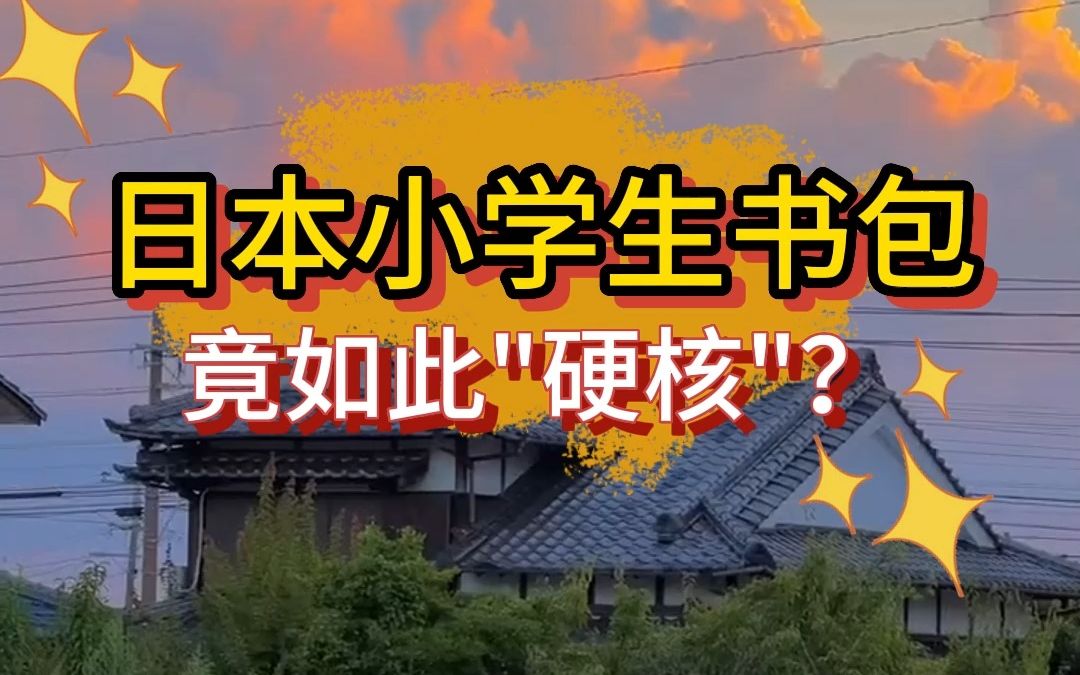 日本小学生书包竟如此“硬核”?哔哩哔哩bilibili