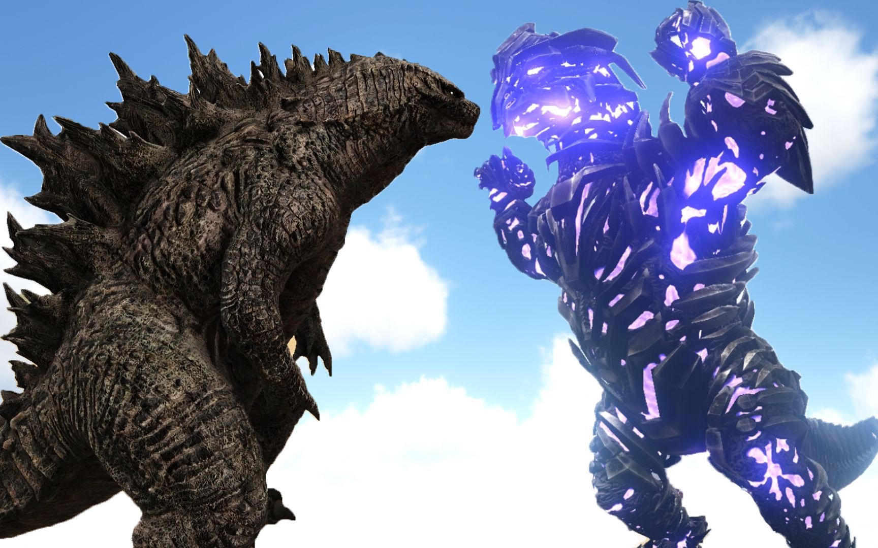 方舟斗兽场:超级巨型生物pk,哥斯拉大战君王泰坦!