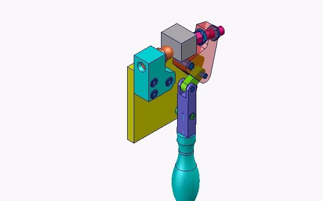 图436 铰链杠杆夹紧机构