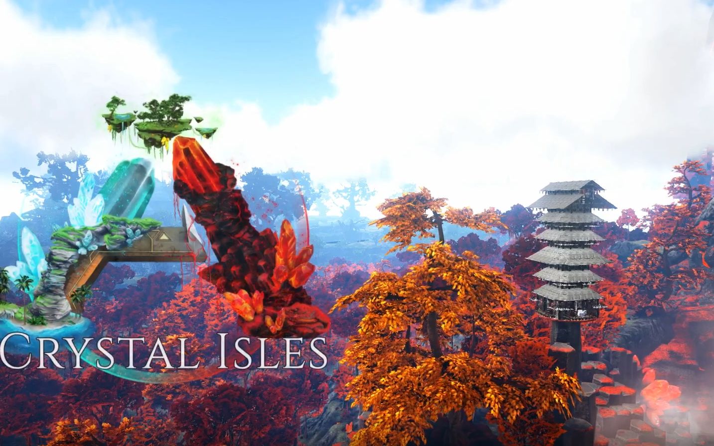 ark建造水晶岛日式宝塔