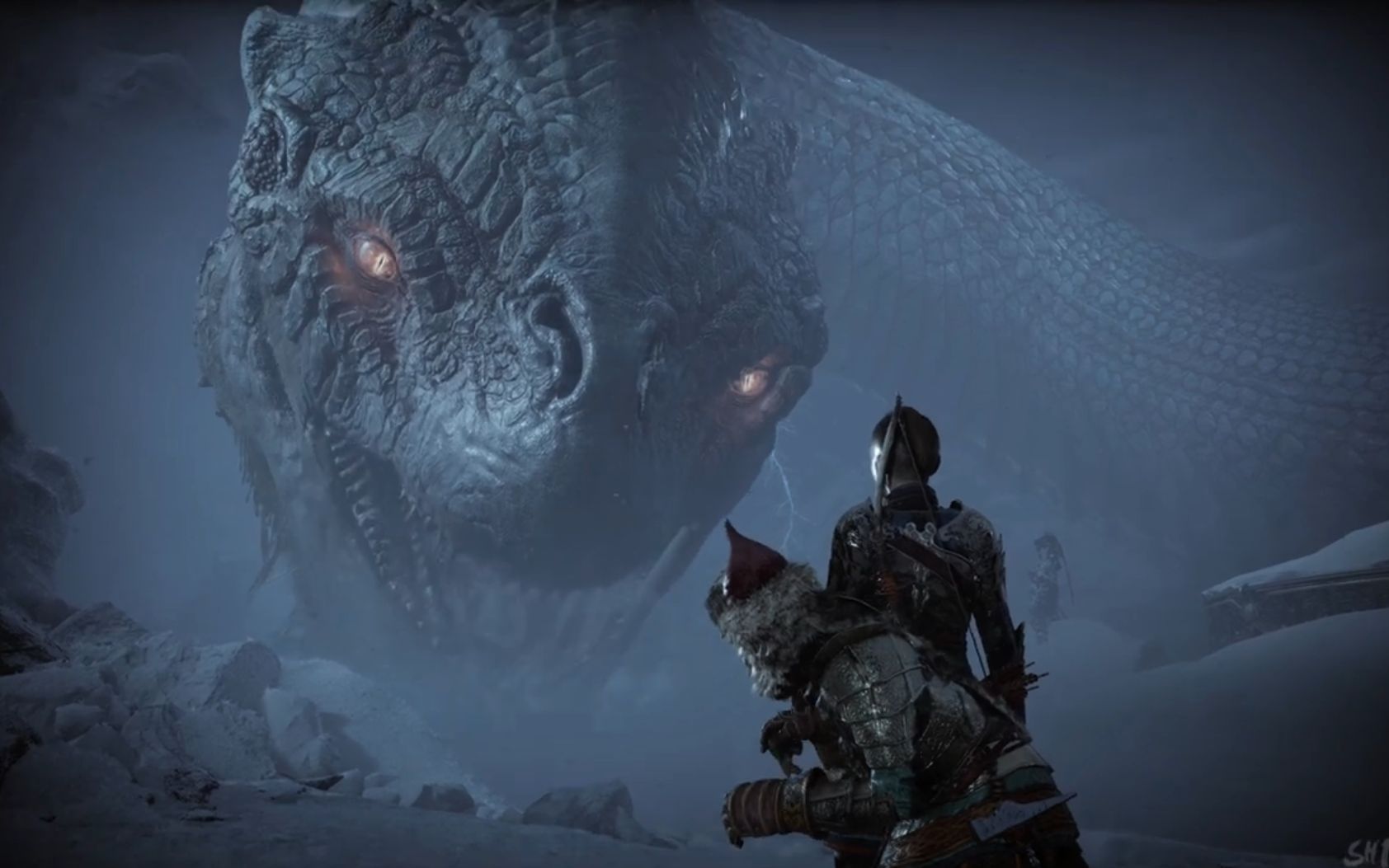 [图]GOD OF WAR RAGNAROK All World Serpent Scenes (Thor Vs. Jormungandr)