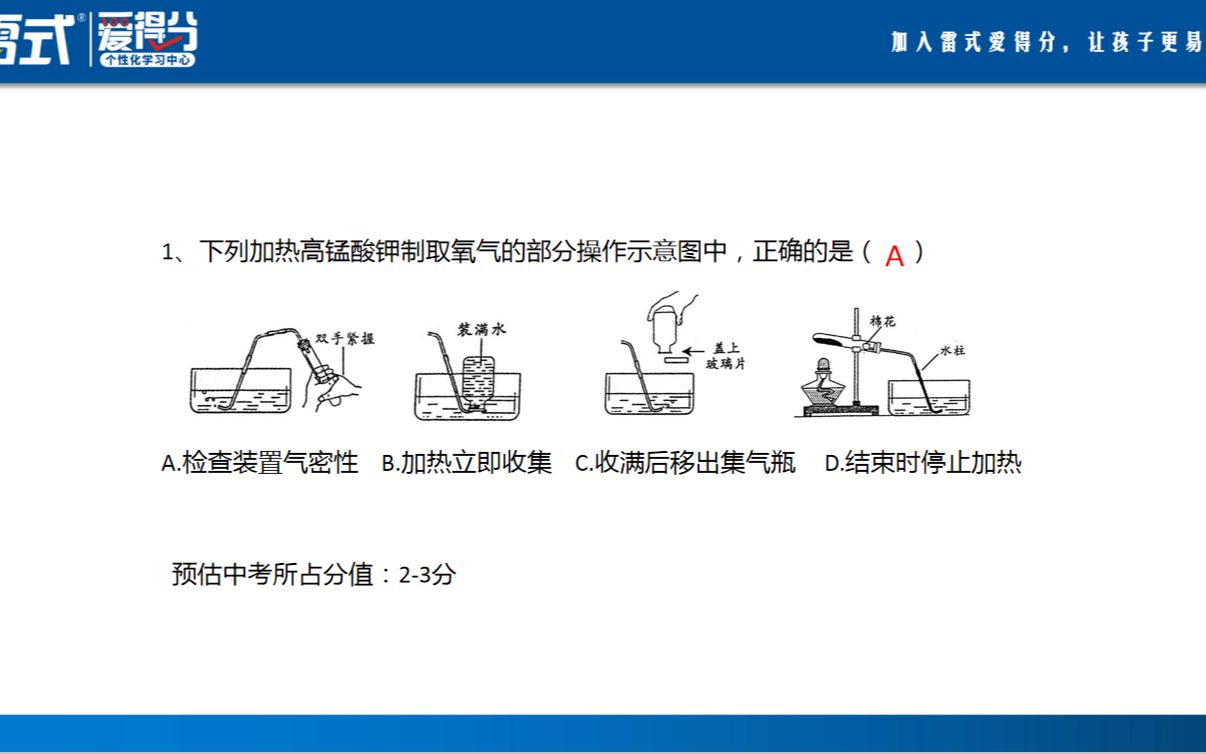 【中考化学】5分钟中考多拿5分——实验操作题哔哩哔哩bilibili