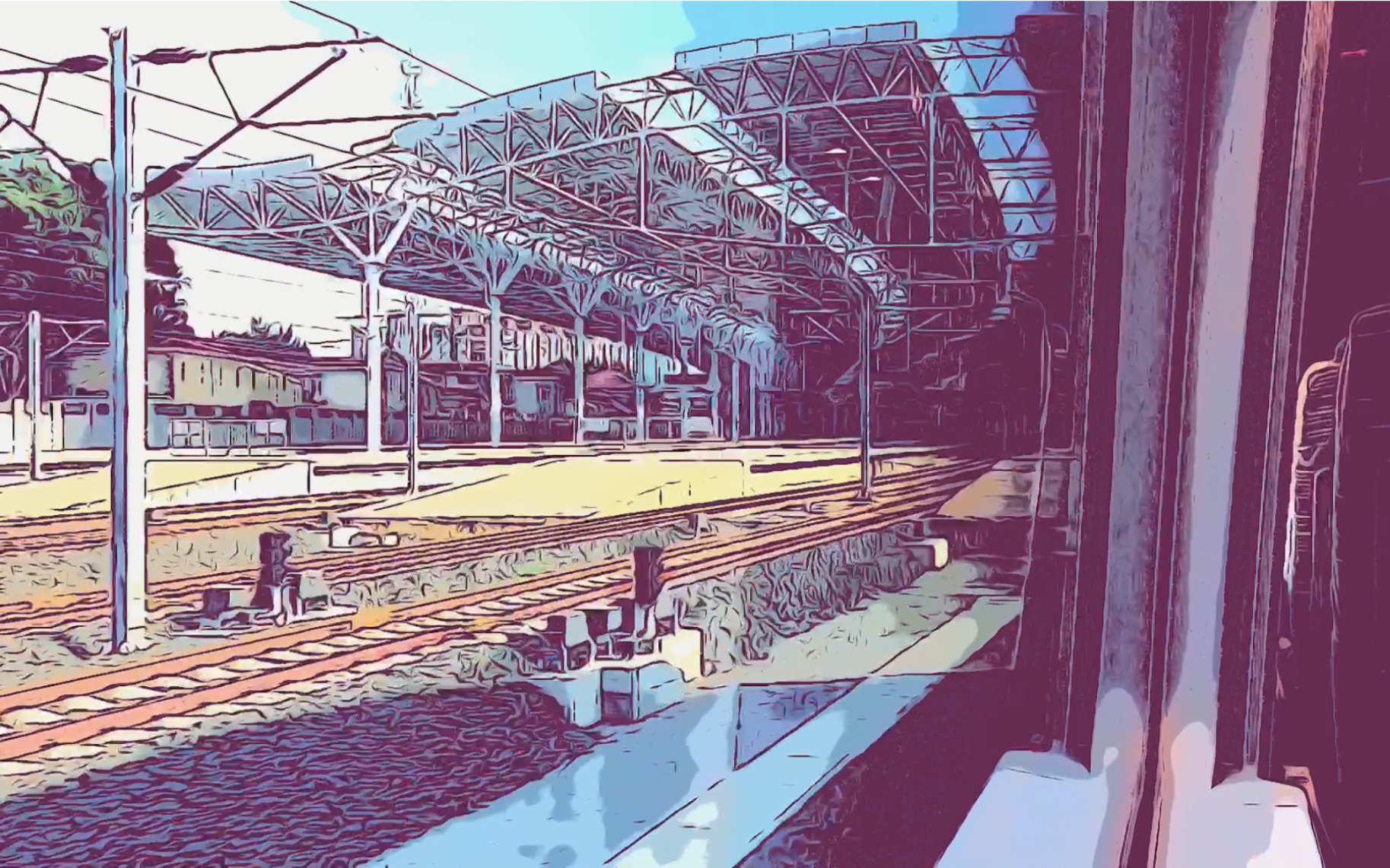 将现实中的铁路变成动漫是怎样的体验1080p60fps