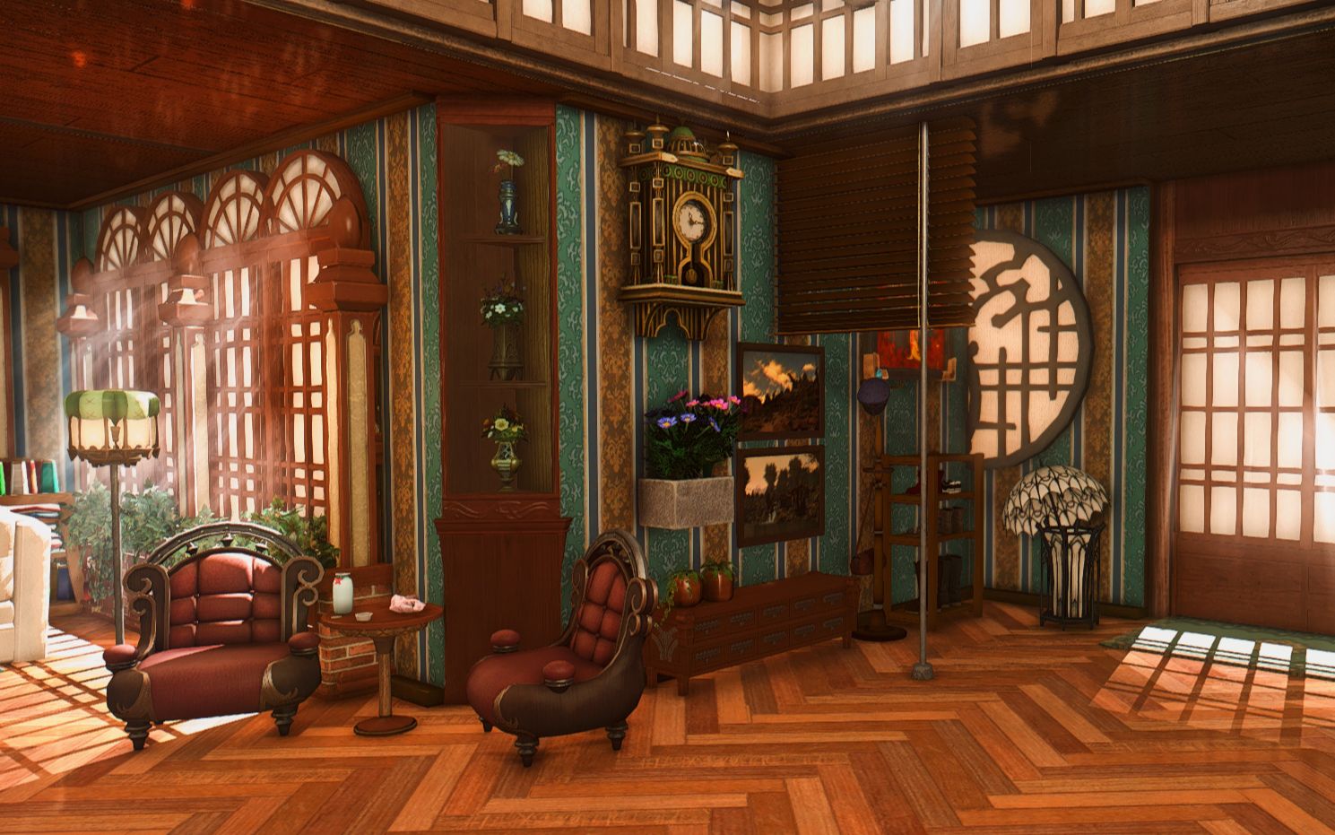 ff14装修大正风杂货店丨m房封层