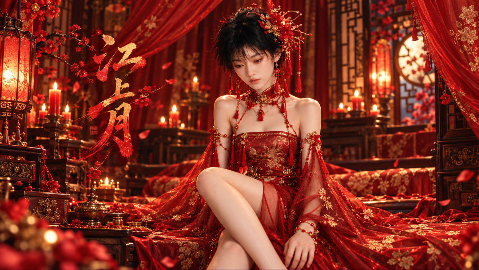男生穿新娘装，挑战最美“国风新娘”。这样的兄弟配的上你的一声“义父”么？#国风新娘 #义父江上月 #女装大佬