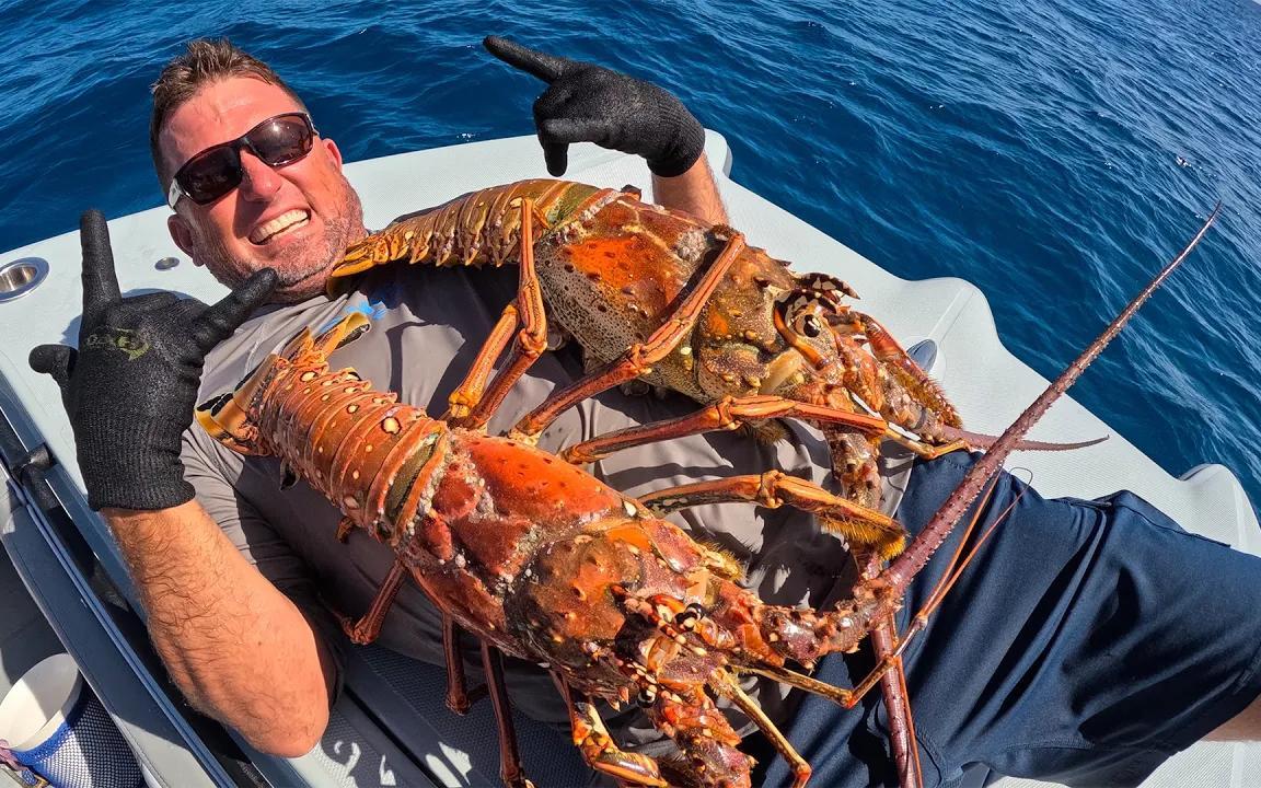 【赶海】9493这些龙虾是巨大的!{赶上干净的厨师}粉丝们都吃了它!