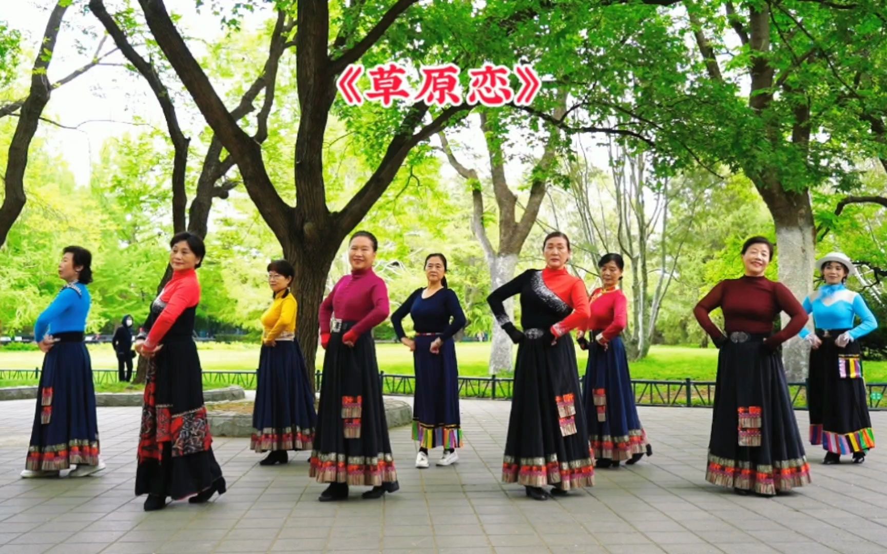 魅力朵朵广场舞《草原恋》团队版整齐划一,欢迎一起来跳舞