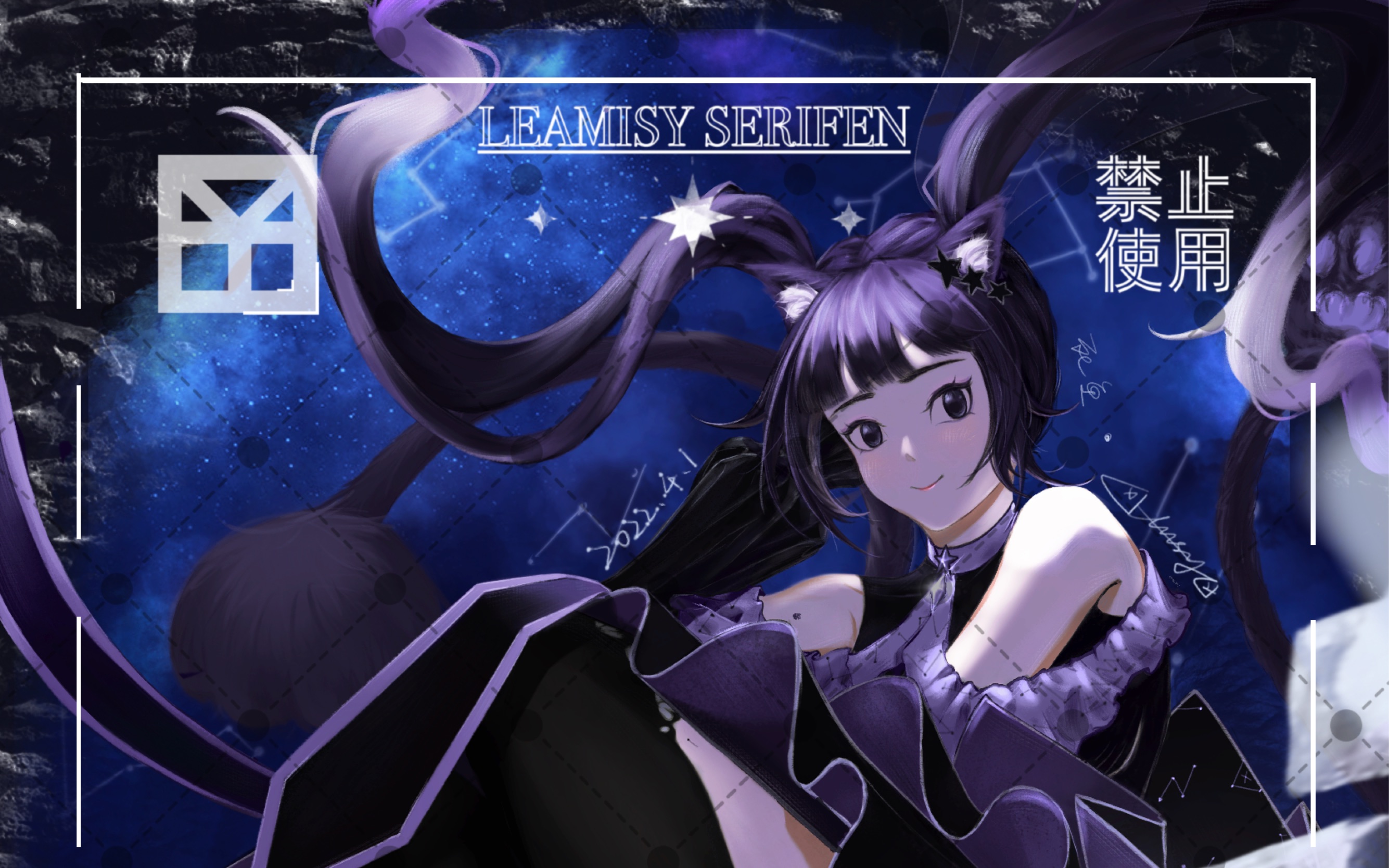 procreate6完成月更了这次也是猫系少女的oc