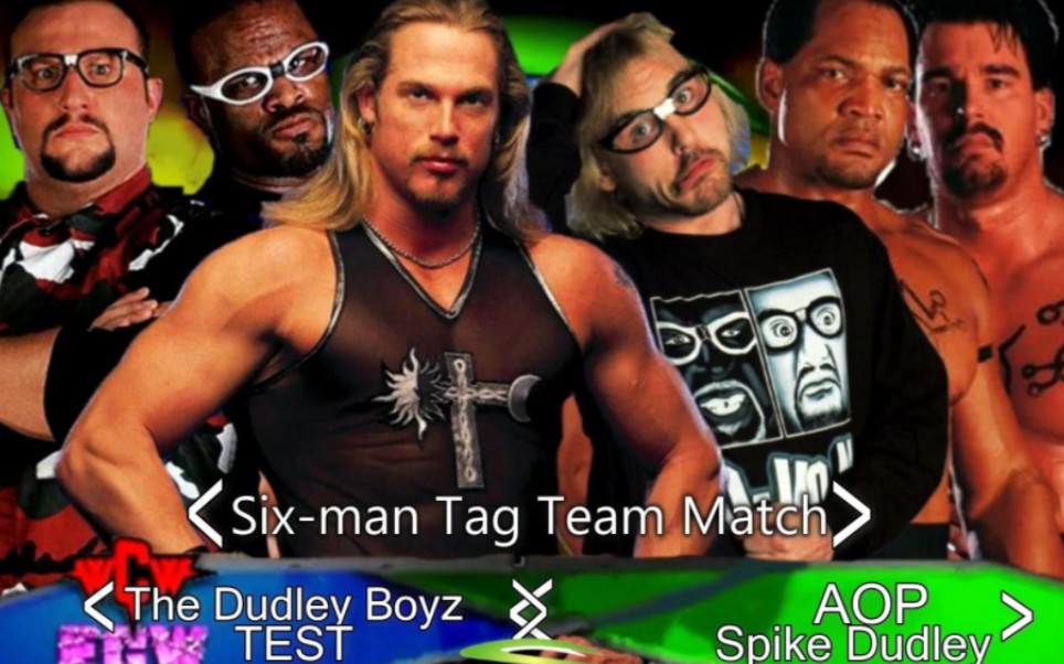 [图]The Dudley Boyz and Test vs The APA and Spike Dudley