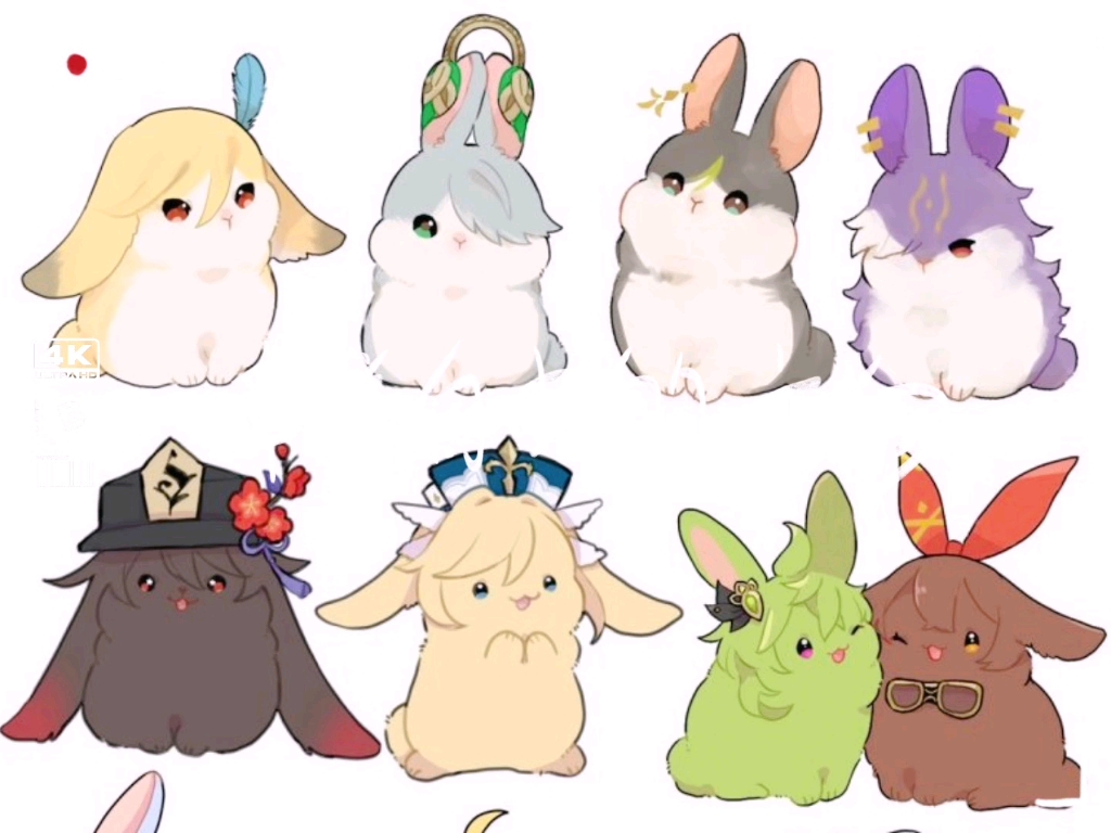 可可爱爱的原神角色拟兽图